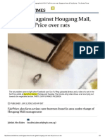 NEA To Act Against Hougang Mall, NTUC FairPrice Over Rats - SG Straits Times