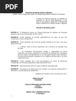 Projeto de Resolução Nº 001_2001