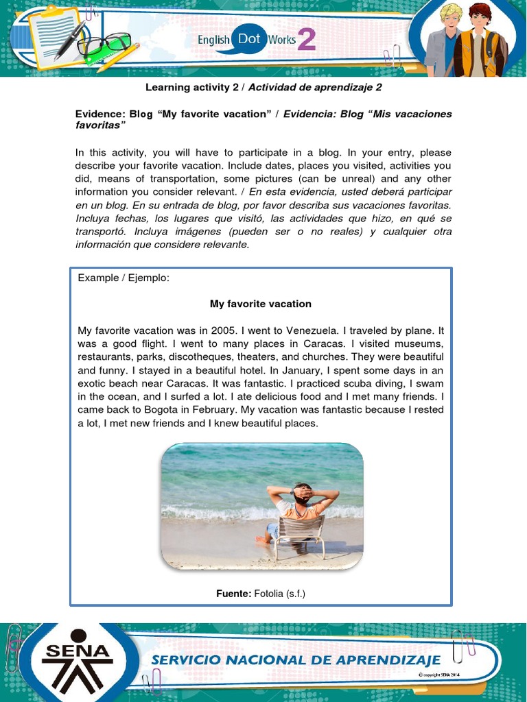 Blog My Favorite Vacation