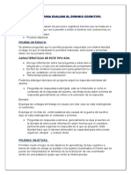 Instrumentos para Evaluar El Dominio Cognitivo