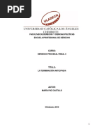 La Terminación Anticipada