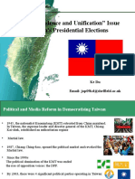 The “Independence and Unification” Issue in Taiwan’s Presidential Elections