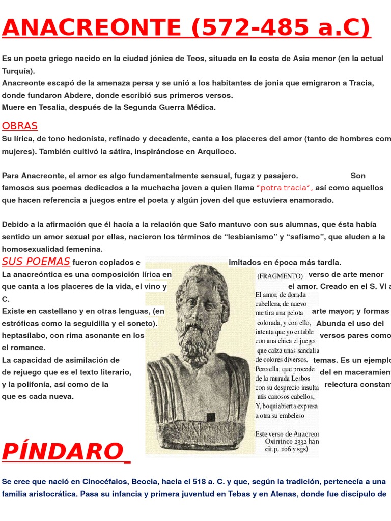 ANACREONTE PDF Antigua Grecia Antiguedad clasica