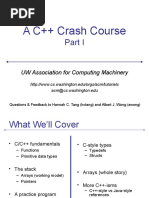 A C++ Crash Course: UW Association For Computing Machinery