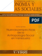 Nuevas Perspectivas de La Antropologia Social Venezolana