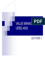 Value Managament Introduction