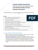 Using The CDC Worksite Health Scorecard Questions and Answers