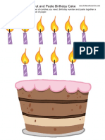 Cut and Paste Birthday Cake PDF