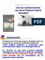 Consecuencias Economicas de La Primera Guerra Mundial