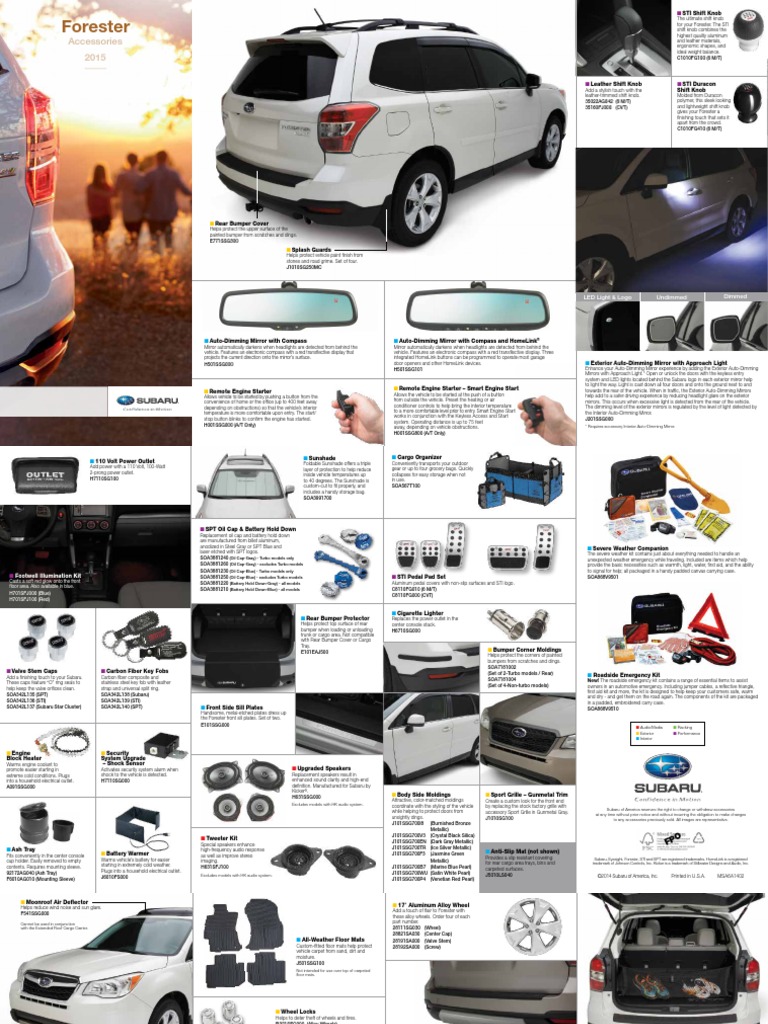 Subaru Forester Accessories Overview | PDF | Trailer (Vehicle) | Motor ...
