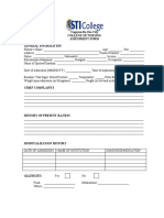 Cagayan de Oro City College of Nursing Assessment Form General Information