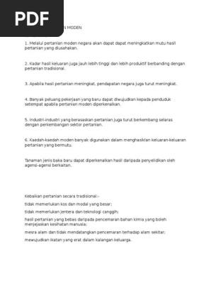 Kebaikan Pertanian Moden Pdf