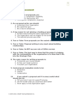 Pre-Course Assessment: Creating Winning Proposals 1