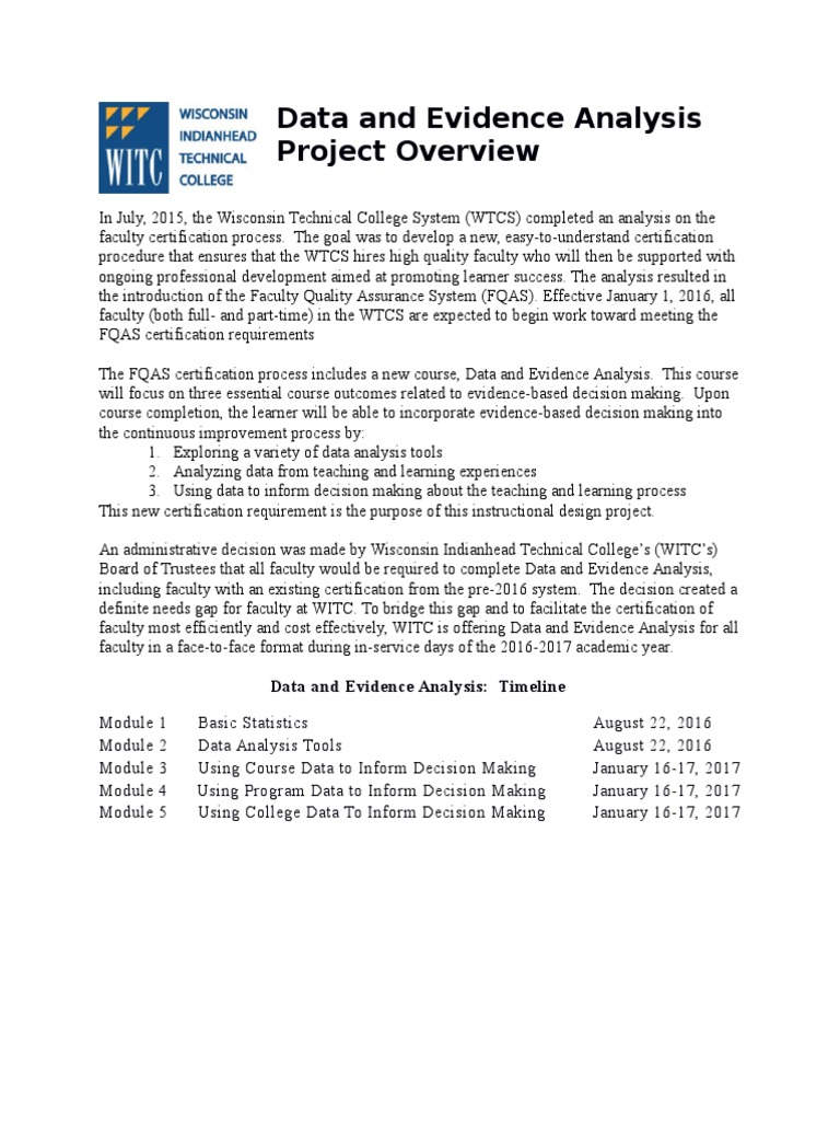 Faculty Data Analysis Certification Course | PDF