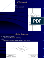 If Statement: If (Amount Balance) Balance Balance - Amount