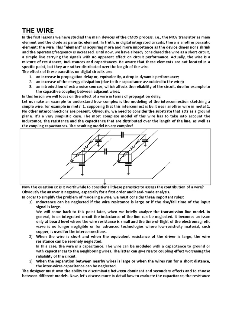 The Wire in ICs | Electronic Circuits | Inductance