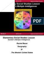 Elementary Social Studies Lesson: Gardner's Multiple Intelligences