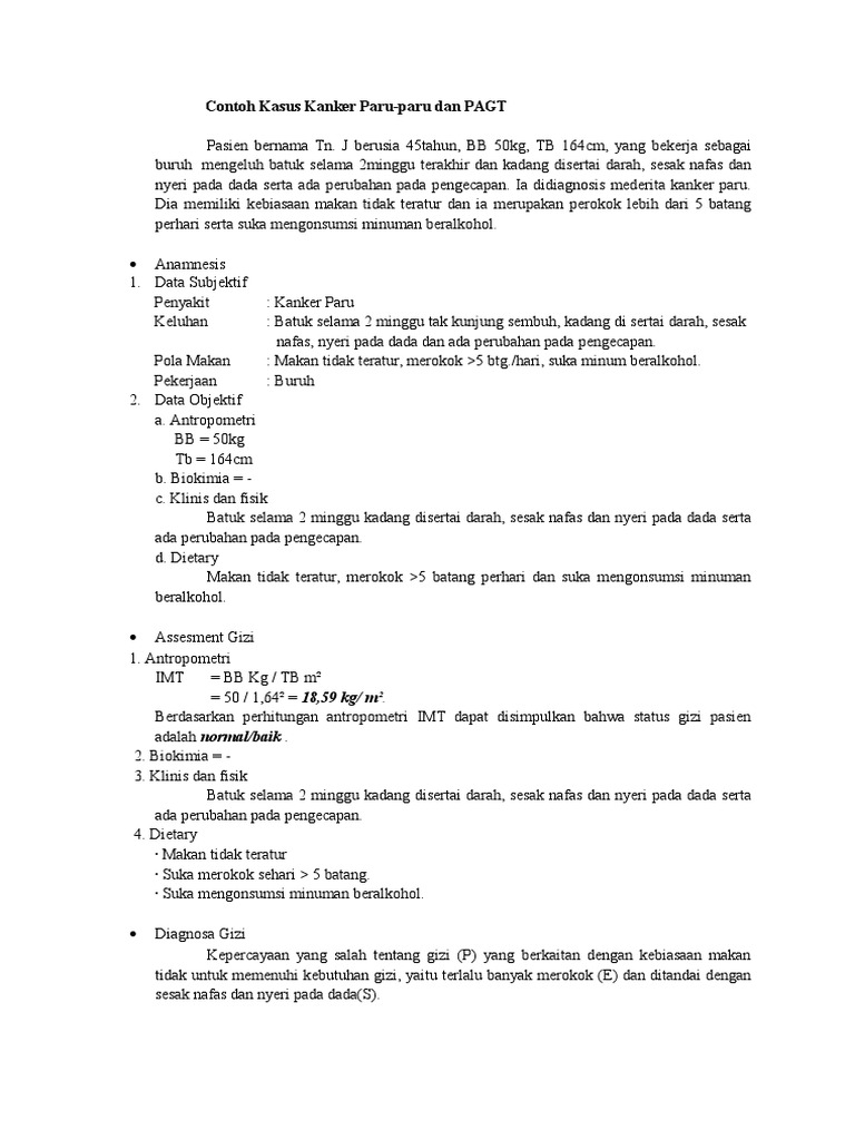 Contoh Kasus Kanker Paru