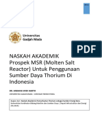 Naskah Akademik Prospek MSR untuk Penggunaan Thorium di Indonesia