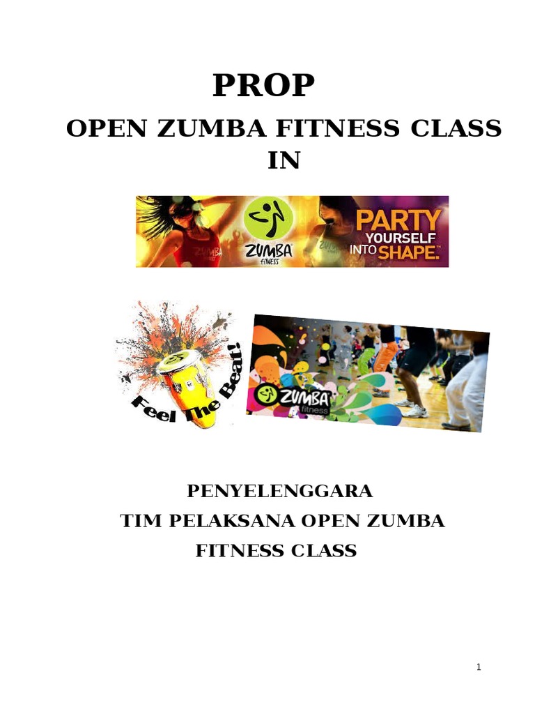 Proposal Open Zumba Fitness Class | PDF