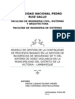 Anteproyecto de Tesis Gestion de La Continuidad Basado en Las Gestion de Incidencias de TI en El Sistema de Video Vigilacia de La Munic Del Distrito de La Victoria Final