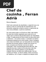 Ferran Adriai Chef de Cozinha