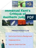 Kant's Critique on Aesthetics