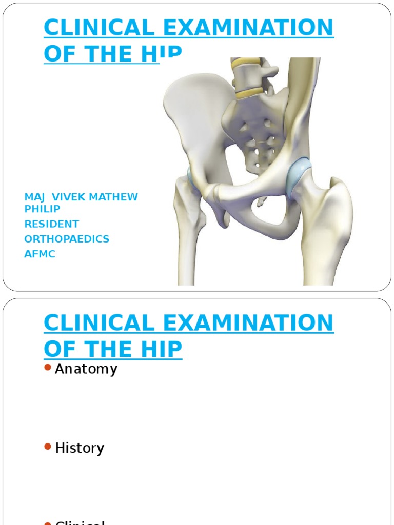 Clinical Hip Examination | PDF | Hip | Pelvis
