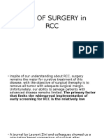 Role of Surgery in RCC Note