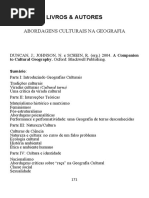 Abordagens Culturais Na Geografia