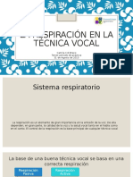 Respiración en La Técnica Vocal