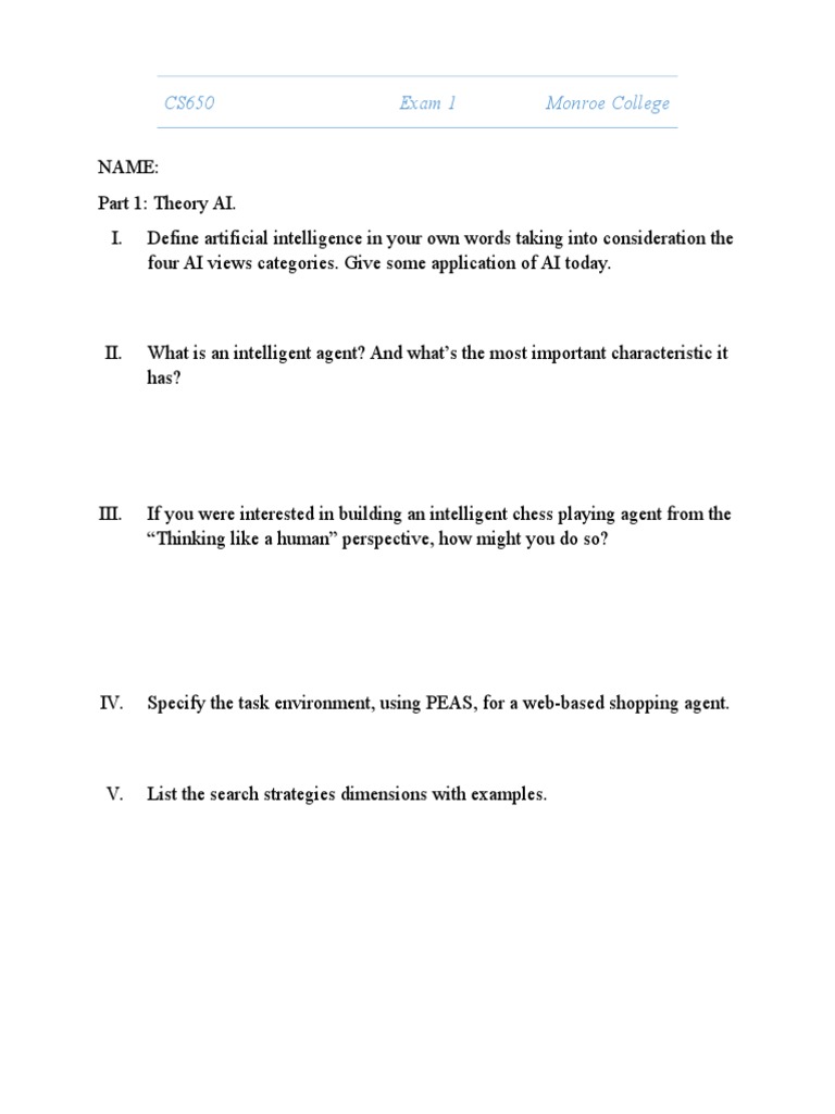 AI and Prolog Programming Exam Guide | PDF | Computers