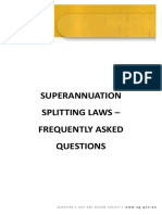 Superannuation Splitting Laws - Frequently Asked Questions