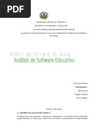 UNIVERSIDAD CENTRAL DE VENEZUELA análisis software evaluación