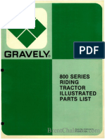 Gravely 800 Series Riding Tractor Illustrated Parts List