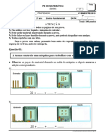 Prova PB Matemática 2o Ano Tarde