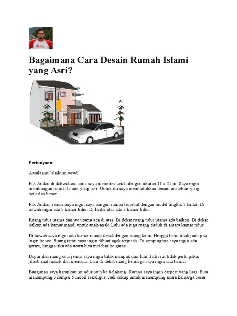 Bagaimana Cara Desain Rumah Islami Yang Asri