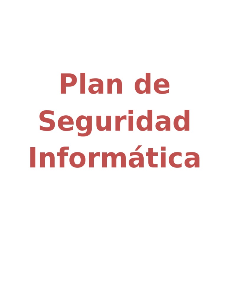 Plan de Seguridad Informática para Ford Insure | PDF | La seguridad ...