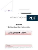 Assignment (60%) : ECE 232 Children Learning Mathematics