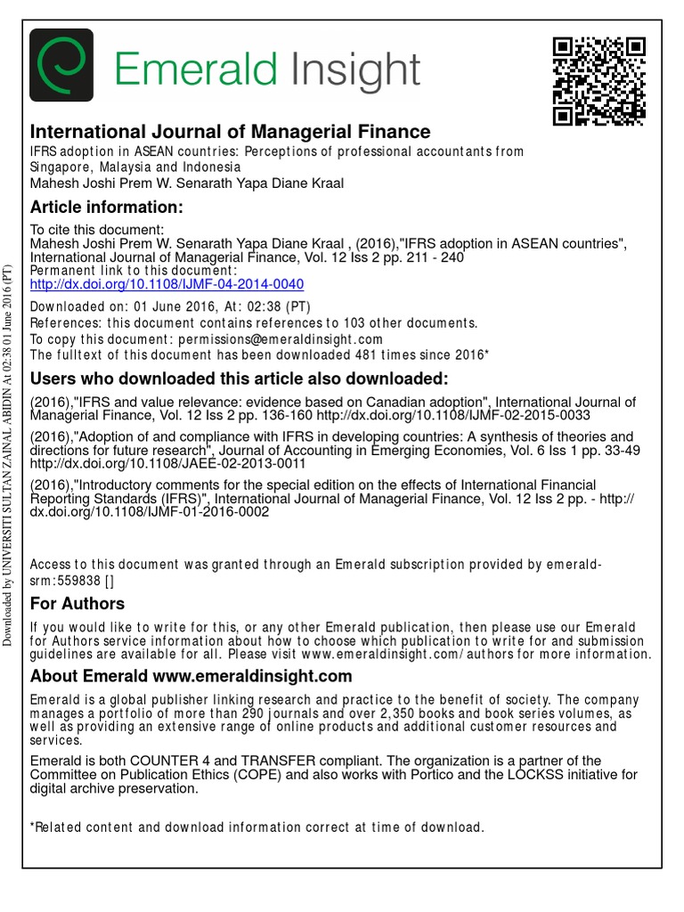 Int Acc Article Mba | PDF | International Financial Reporting Standards ...