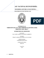 Medición características estáticas tiristor triac