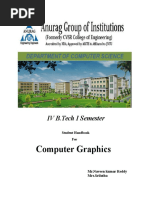 Computer Graphics: IV B.Tech I Semester