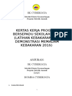 Kertas Kerja Latihan Kebakaran 2016