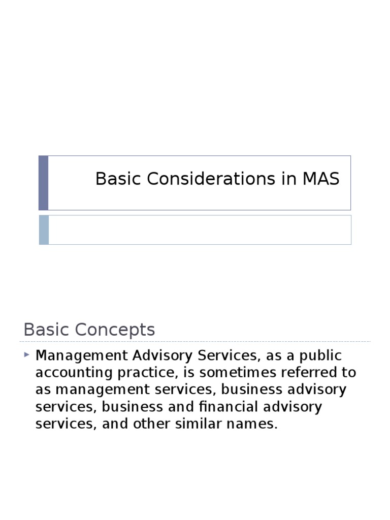Understanding Management Advisory Services | PDF | Consultant | Accounting