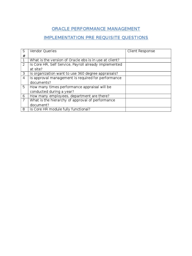 Oracle Performance Management FAQs | PDF | Business | Career & Growth