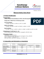 XenoEnergy lithium battery MSDS guide