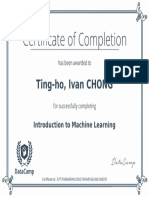 Certificate-Introduction To Machine Learning