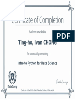 Certificate-Intro To Python For Data Science