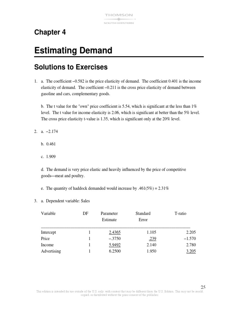 Demand Estimation Guide | PDF | Errors And Residuals | Coefficient Of ...