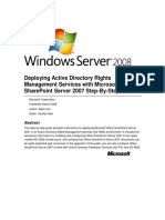 Deploying Active Directory Rights Management Services With Microsoft Office SharePoint Server 2007 Step-By-Step Guide